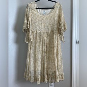 Sundance Catalog Floral Yellow Dress